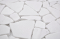 Preview: Mosaique Bruch Ciot uni blanc marbre aspect Bruch mat