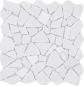 Preview: Mosaique Bruch Ciot uni blanc marbre aspect Bruch mat