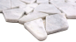 Preview: Natursteinmosaik Marmor weiss grau matt Wand Boden Küche Bad Dusche - 44-30-2030