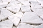 Preview: Natursteinmosaik Marmor weiss grau matt Wand Boden Küche Bad Dusche - 44-30-2030