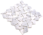 Preview: Natursteinmosaik Marmor weiss grau matt Wand Boden Küche Bad Dusche - 44-30-2030