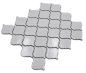 Preview: Mosaico Florentino liso blanco brillante ceramica aspecto florentino