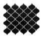 Preview: Mosaico florentino liso negro brillante ceramica aspecto florentino
