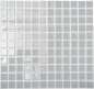 Preview: Mosaik Fliese Transluzent grau Glasmosaik Crystal hellgrau 60-0204 - 10 Matten