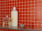 Preview: Mosaico de vidrio rojo fuego revestimiento bano azulejo cocina backsplash - 60-0904