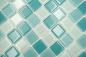 Preview: Mosaik Transluzent Crystal mix gruen glaenzend - 10 Mosaikblaetter
