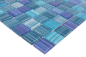 Preview: Mosaique de verre Bleu trait Bleu clair Bleu fonce Mosaique de piscine - 64-0409