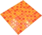 Preview: Glasmosaik Gelb Orange Rot Fliesenspiegel Wandfliese Küchenfliese Bad - 62-0802