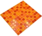 Preview: Mosaique Translucide Crystal mix jaune orange rouge brillant - 10 feuilles de mosaique