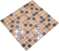 Preview: Glasmosaik Braun Beige Ocker Fliesenspiegel Wandfliese Küchenfliese Bad - 62-1302
