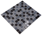 Preview: Carreaux de mosaique Mosaique de verre Noir gris clair Anthracite Carre Crystal