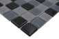 Preview: Carreaux de mosaique Mosaique de verre Noir gris clair Anthracite Carre Crystal