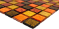 Preview: Mosaik Fliese Glasmosaik Gold Orange Rot Struktur Wandverkleidung Küche Bad - 120-07414