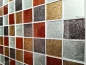 Preview: Glasmosaik Gold Silber Orange Grau mit Struktur Fliesenspiegel Wandverkleidung - 73-71739