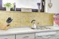 Preview: Mosaikfliesen Glasmosaik Gold Struktur Quadrat Crystal