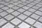 Preview: Mosaik Fliese Glasmosaik Silber Struktur Wandverkleidung Küche Bad WC - 68-4SB11
