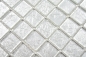 Preview: Mosaik Fliese Glasmosaik Silber Struktur Wandverkleidung Küche Bad WC - 68-4SB11