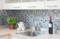 Preview: Carreaux de mosaique Mosaique de verre Assemblage de murs gris Anthracite givre Verre laiteux Carre Crystal Structure
