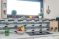 Preview: Mosaique composite verre mosaique pierre mix clair gris noir mix translucide aspect composite brillant