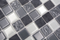 Preview: Mosaico de vidrio Mosaico de piedra natural Gris antracita rustico 62-0207-GN