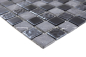 Preview: Mosaico mezcla piedra translucida gris negro brillante - 10 hojas de mosaico
