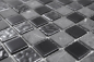 Preview: Mosaique Carre Mosaique de verre Pierre mix gris noir Mix translucide brillant