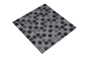 Preview: Mosaico mezcla piedra translucida gris negro brillante - 10 hojas de mosaico