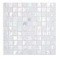 Preview: Mosaique Carre Mosaique de verre mix Shell MYSTIC 25 translucide iridium blanc brillant