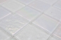Preview: Mosaique de verre Carreau de mosaique medio flip flop irise blanc multicolore Mosaique de piscine