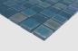 Preview: Mosaique Carre Mosaique de verre mix Shell AZURE 25 Translucide bleu iridium brillant