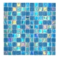 Mobile Preview: Glasmosaik Mosaikfliese small flip flop irisierend türkis blau mehrfarbig Poolmosaik Schwimmbadmosaik