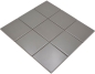 Preview: Mosaico cuadrado uni metal mate ceramica metal gris