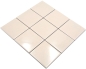 Preview: Mosaik Quadrat uni beige glänzend Keramik