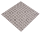 Preview: Mosaik Quadrat uni hellgrau unglasiert Keramik matt R10