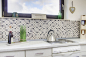 Preview: Mosaik Quadrat mix unglasiert Keramik hellbeige grau matt R10