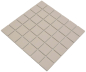 Preview: Mosaique Ceramique non emaillee beige clair mat - 10 feuilles de mosaique