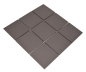 Preview: Mosaik Quadrat uni schwarz unglasiert Keramik matt R10
