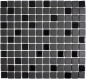 Preview: Mosaico de ceramica negro sin esmaltar mosaico de vidrio - 18-CUG70