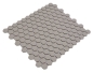 Preview: Mosaik Hexagon uni hellgrau unglasiert Keramik Hexagonoptik matt R10