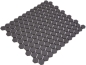 Preview: Mosaik Hexagon uni schwarz unglasiert Keramik Hexagonoptik matt R10