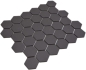 Preview: Mosaik Hexagon uni schwarz unglasiert Keramik Hexagonoptik matt R10