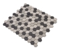Preview: Mosaique Hexagaon mix non-emaille Ceramique aspect hexagonal beige noir mat R10