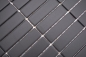 Preview: Mosaik Fliese Keramikmosaik Stäbchen anthrazit schwarz unglasiert 24B-0310-R10