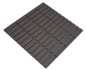 Preview: Piezas de mosaico de ceramica sin esmaltar marron liso en cruz aspecto mate R10