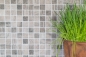 Preview: Mosaique Carre ECO Structure bois gris-beige VERRE imitation bois mat