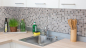 Preview: Mosaique Carre ECO Structure bois gris-beige VERRE imitation bois mat