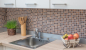 Preview: Mosaique Carre ECO Structure bois brun brun fonce VERRE imitation bois mat