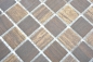 Preview: Mosaique Carre ECO Structure bois brun brun fonce VERRE imitation bois mat
