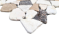 Preview: Bruchmosaik Polygonal Marmor Natursteinmosaik beige braun Castanao Cream 44-30-190