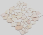 Preview: Mosaico cantera Ciot crema dorado pulido con estructura marmol aspecto cantera